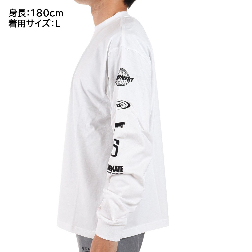 SLYDE（SLYDE）（メンズ）長袖 Arm GPPrint Tシャツ SL2022AWMAPP011WHT