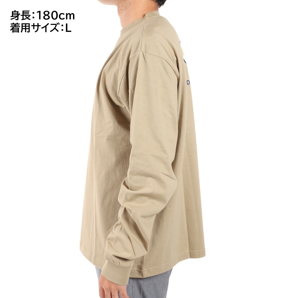 スライド（SLYDE）（メンズ）長袖 chest GPPrint Tシャツ SL2022AWMAPP012BEG
