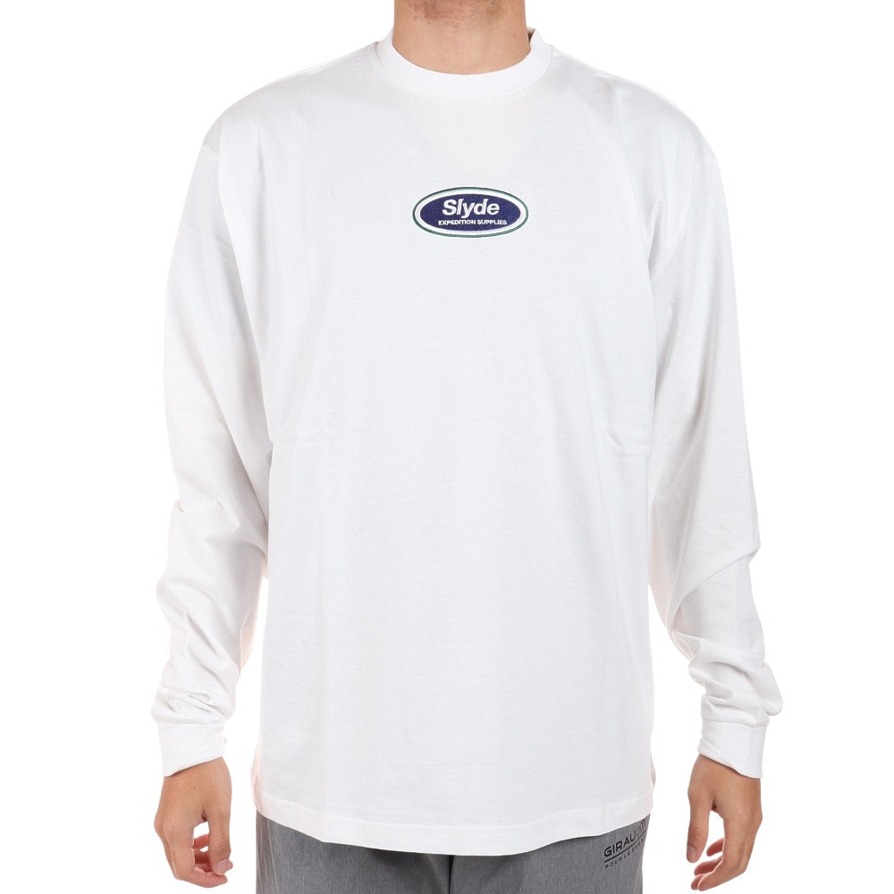 SLYDE（SLYDE）（メンズ）長袖 chest GPPrint Tシャツ SL2022AWMAPP012WHT