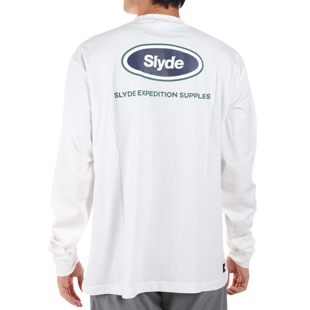 SLYDE（SLYDE）（メンズ）長袖 chest GPPrint Tシャツ SL2022AWMAPP012WHT