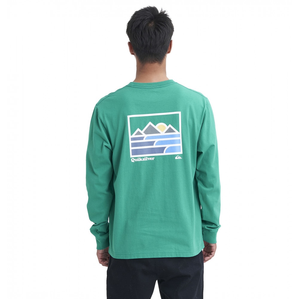 クイックシルバー（Quiksilver）（メンズ）長袖Tシャツ LANDSCAPE LINE 23FWQLT234039GRN