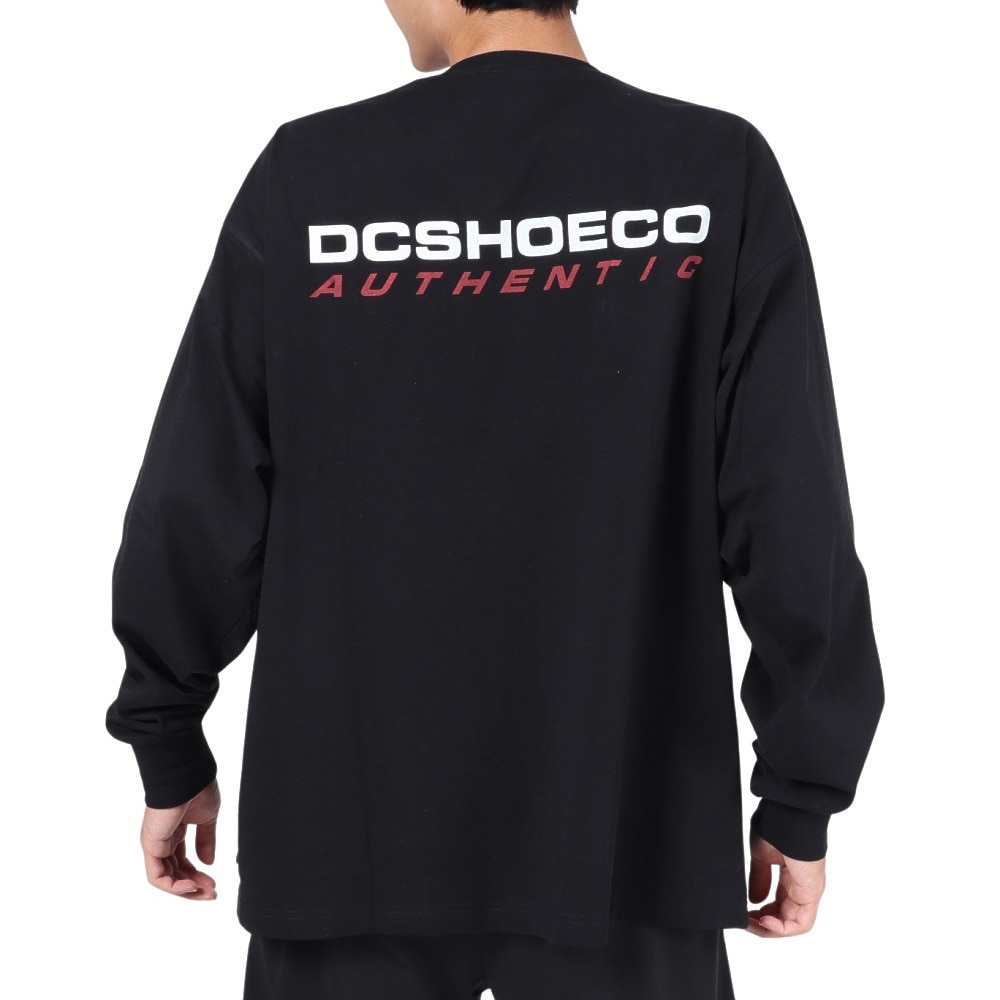 ディーシーシューズ（DC SHOES）（メンズ）長袖Tシャツ メンズ AUTHENTIC OBLIQUE ロゴ 23FWDLT234064BLK