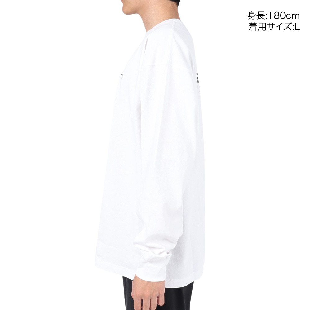 ディーシーシューズ（DC SHOES）（メンズ）長袖Tシャツ  メンズ AUTHENTIC OBLIQUE ロゴ23FWDLT234064WHT