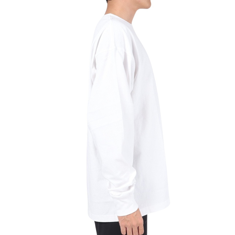 ディーシーシューズ（DC SHOES）（メンズ）長袖Tシャツ  メンズ AUTHENTIC OBLIQUE ロゴ23FWDLT234064WHT