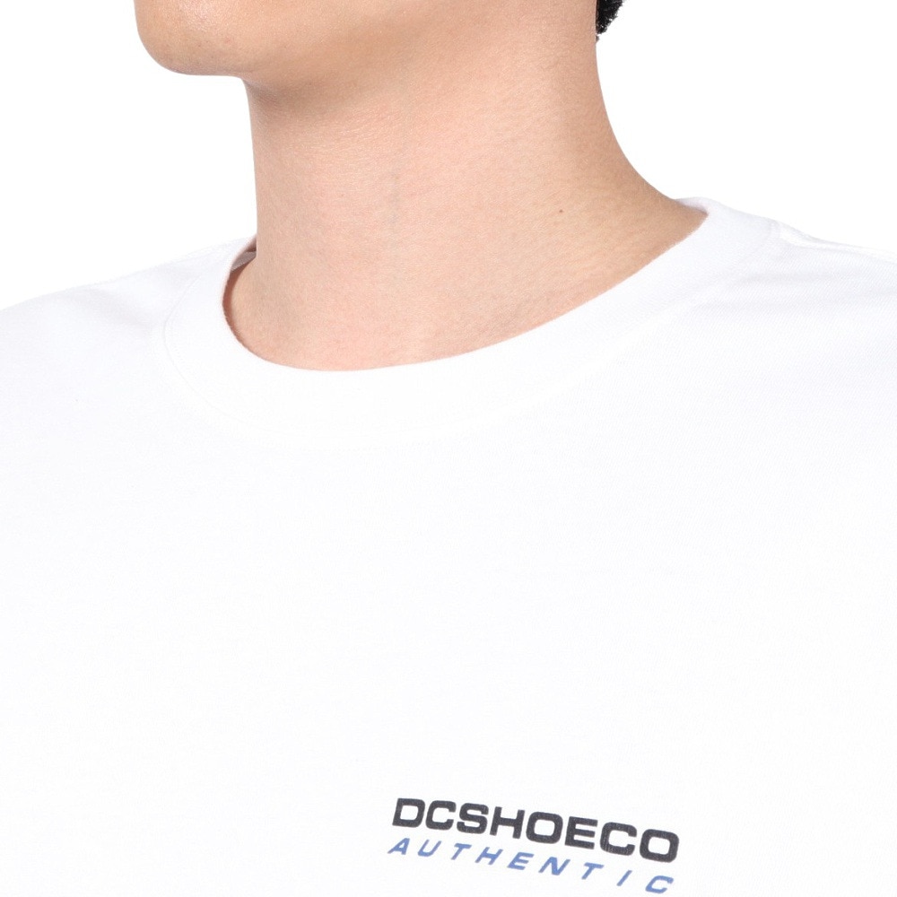 ディーシーシューズ（DC SHOES）（メンズ）長袖Tシャツ  メンズ AUTHENTIC OBLIQUE ロゴ23FWDLT234064WHT