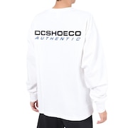 ディーシーシューズ（DC SHOES）（メンズ）長袖Tシャツ  メンズ AUTHENTIC OBLIQUE ロゴ23FWDLT234064WHT