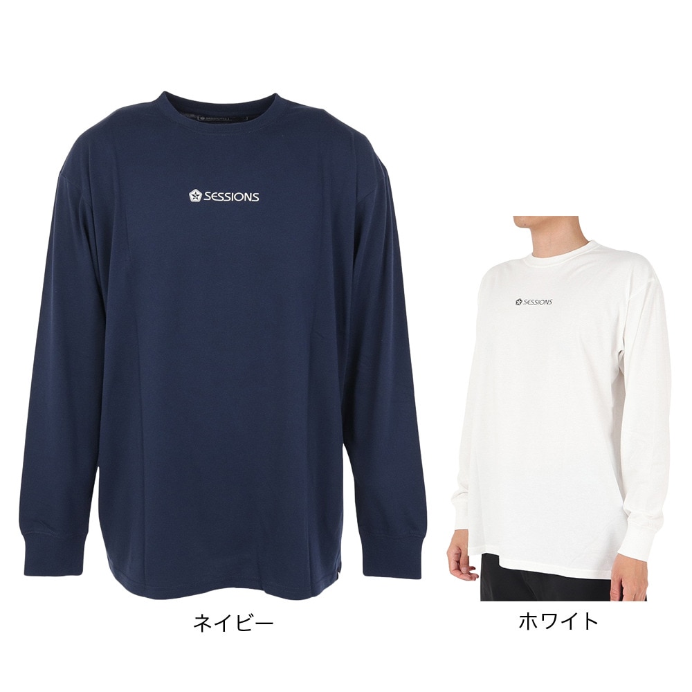 セッションズ（SESSIONS）（メンズ）ペイズリー ボックス 長袖Tシャツ 237198 WHT