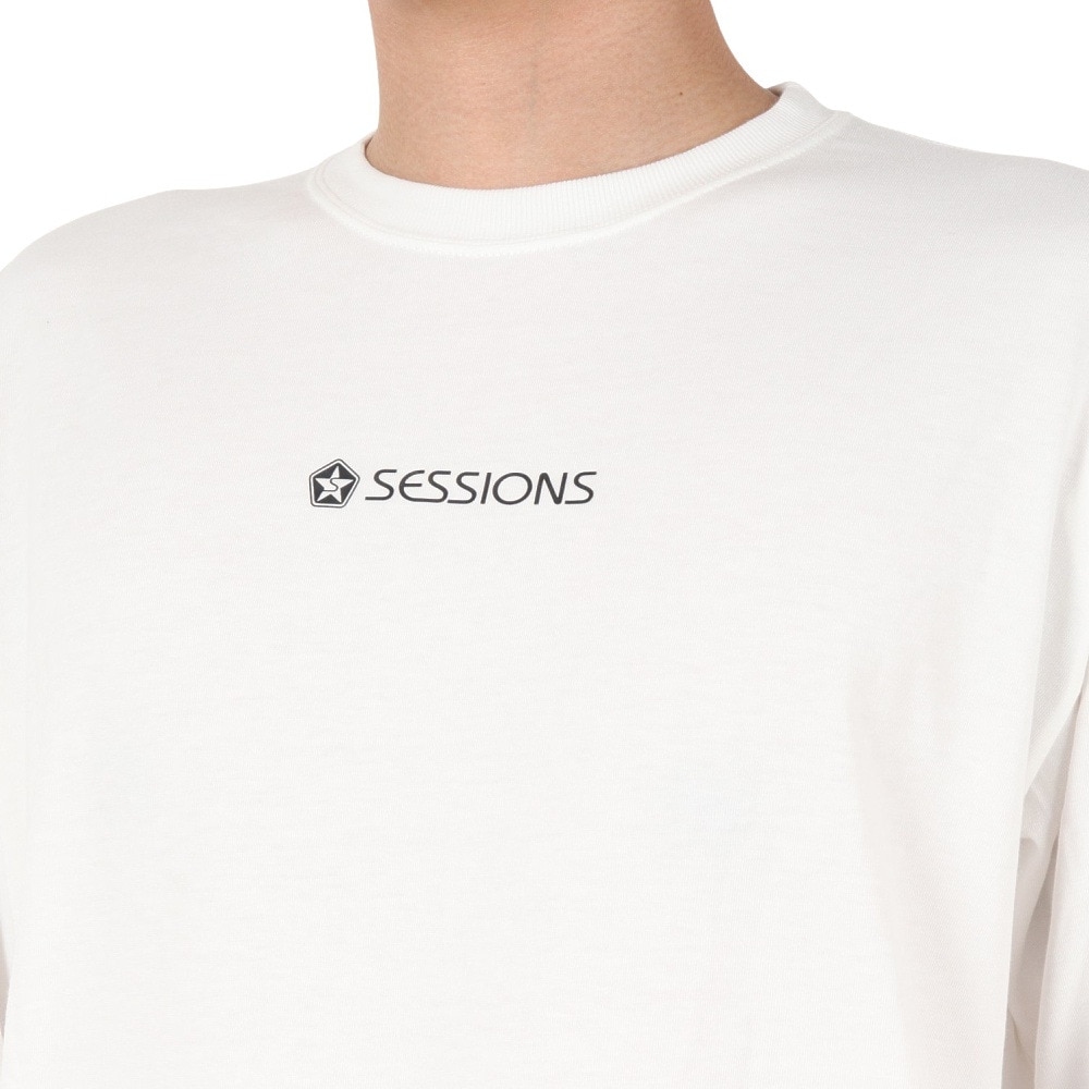 セッションズ（SESSIONS）（メンズ）ペイズリー ボックス 長袖Tシャツ 237198 WHT