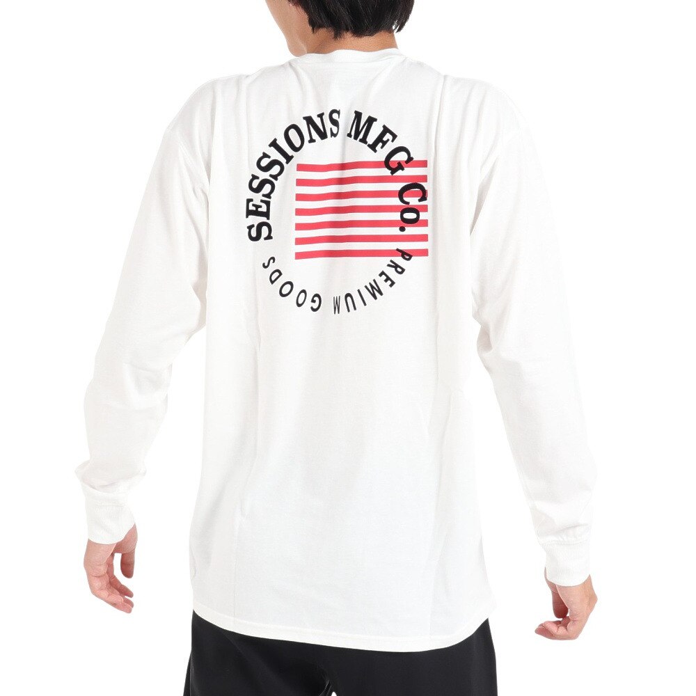 セッションズ（SESSIONS）（メンズ）長袖Tシャツ メンズ フラッグ  237199 WHT