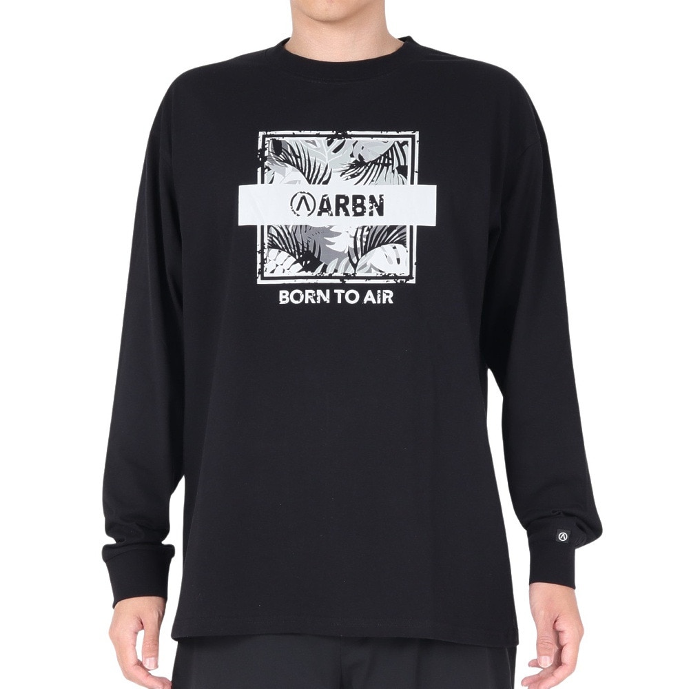 エアボーン（ARBN）（メンズ）長袖コットンTシャツ AB23FWM-APP011BLK