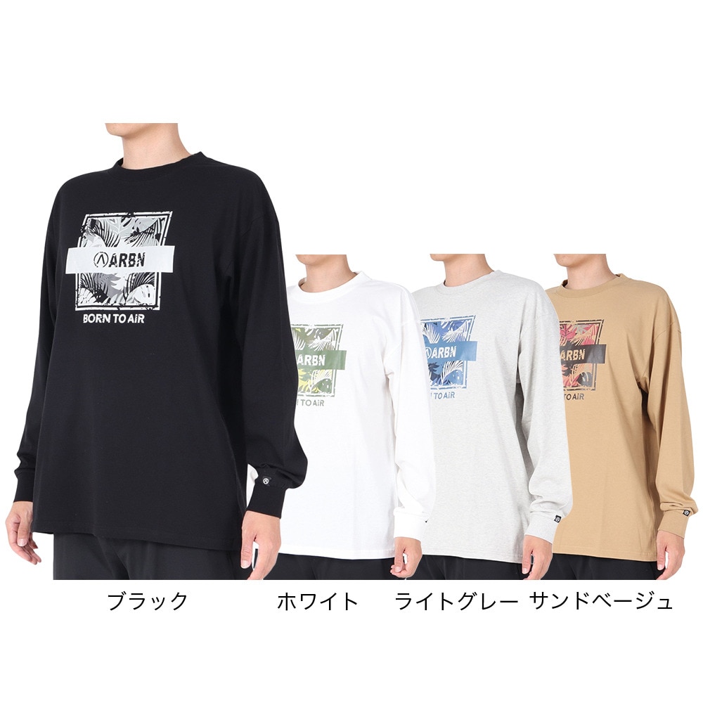 エアボーン（ARBN）（メンズ）長袖コットンTシャツ AB23FWM-APP011SBEG