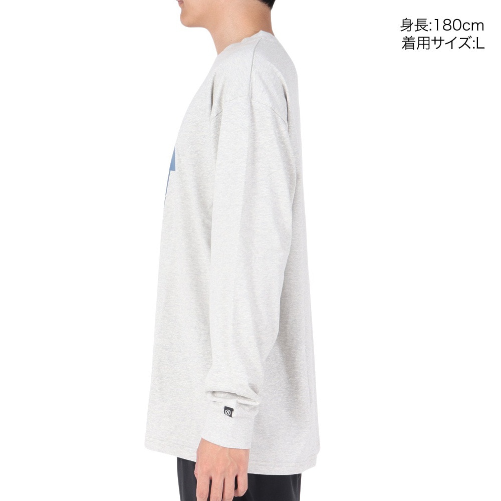 エアボーン（ARBN）（メンズ）長袖コットンTシャツ AB23FWM-APP011LGRY