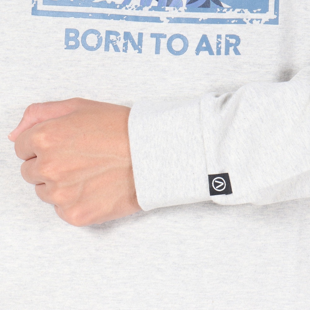 エアボーン（ARBN）（メンズ）長袖コットンTシャツ AB23FWM-APP011LGRY