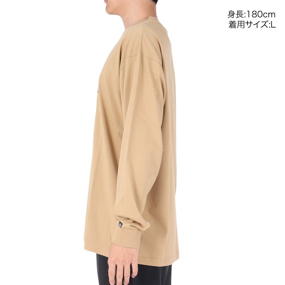 エアボーン（ARBN）（メンズ）長袖コットンTシャツ AB23FWM-APP011SBEG