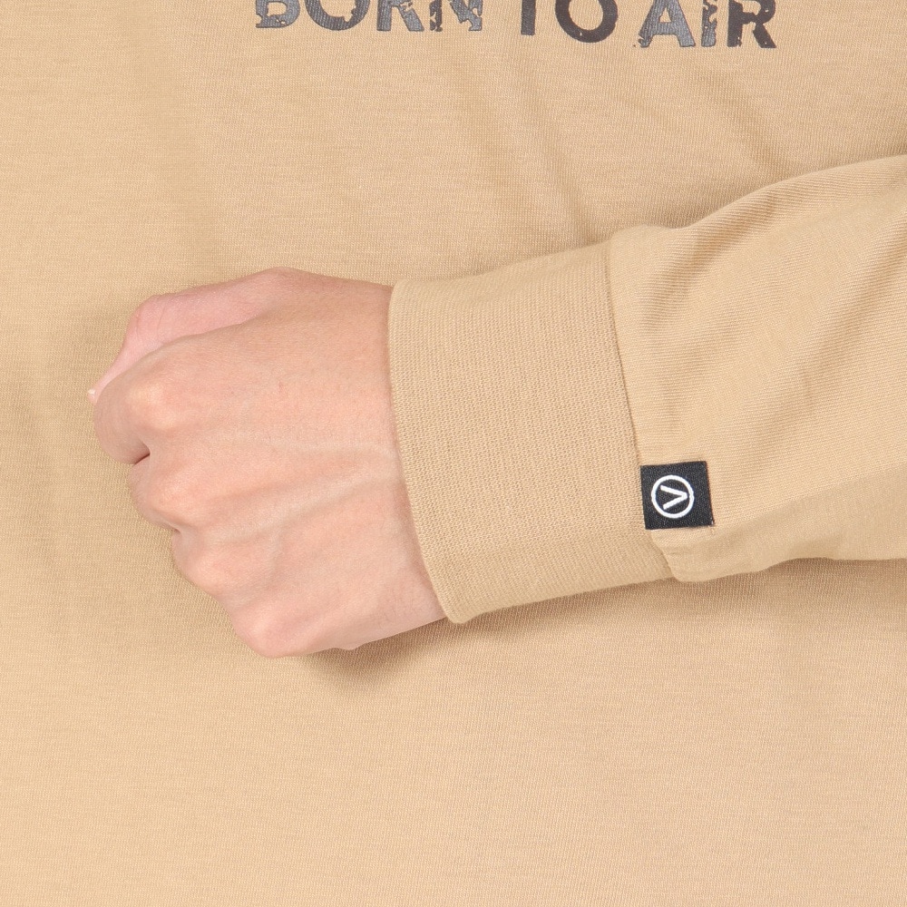 エアボーン（ARBN）（メンズ）長袖コットンTシャツ AB23FWM-APP011SBEG