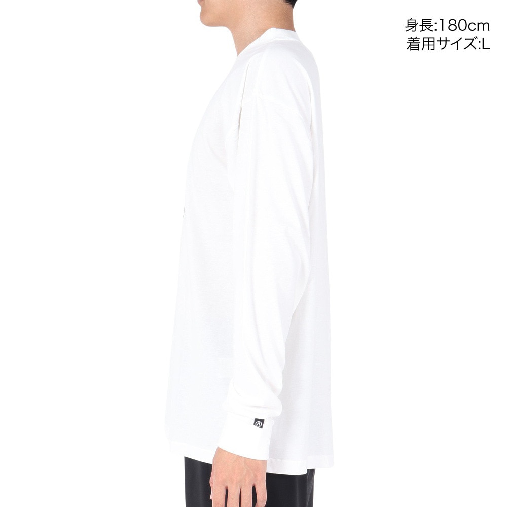 エアボーン（ARBN）（メンズ）長袖コットンTシャツ AB23FWM-APP011WHT