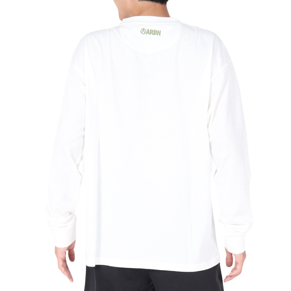 エアボーン（ARBN）（メンズ）長袖コットンTシャツ AB23FWM-APP011WHT