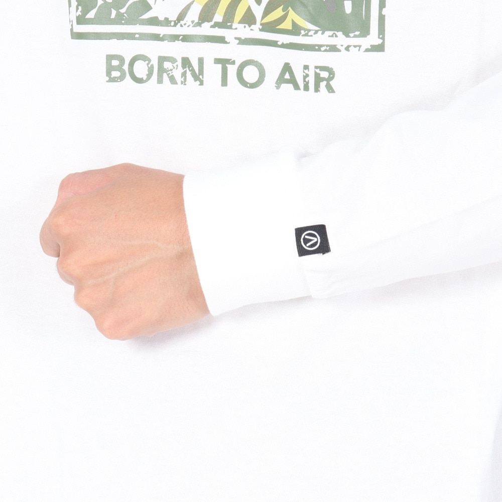 エアボーン（ARBN）（メンズ）長袖コットンTシャツ AB23FWM-APP011WHT