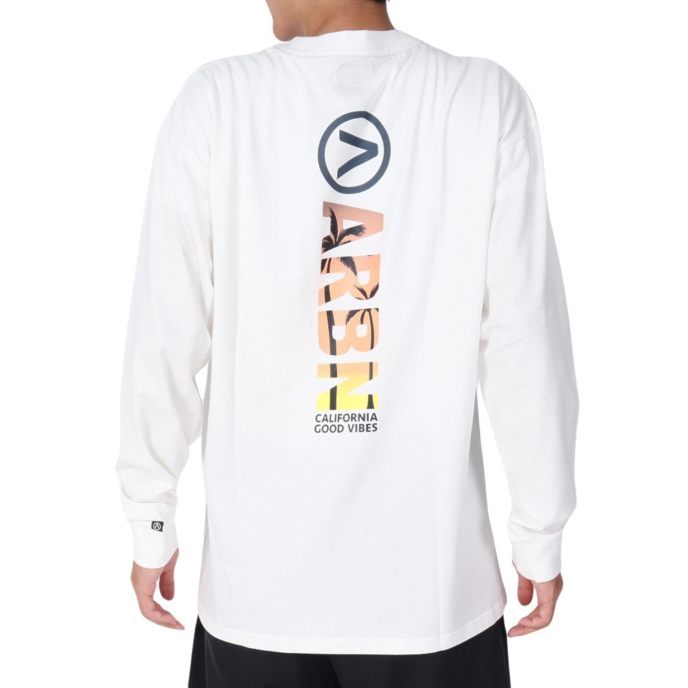 エアボーン（ARBN）（メンズ）長袖 コットン Tシャツ 03 AB23SSM-APP012WHT