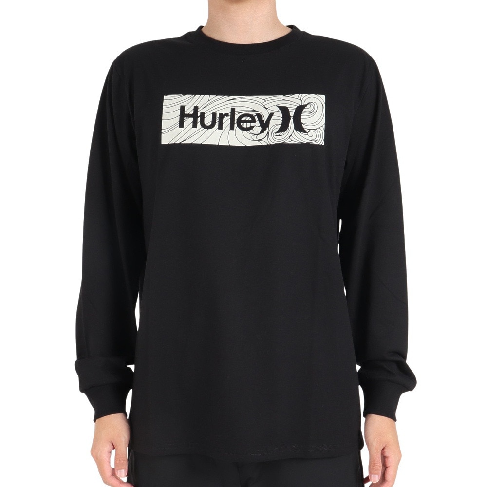 ハーレー（HURLEY）（メンズ）VORTEX BOX ロゴ 長袖Tシャツ MLS2312011-BLK