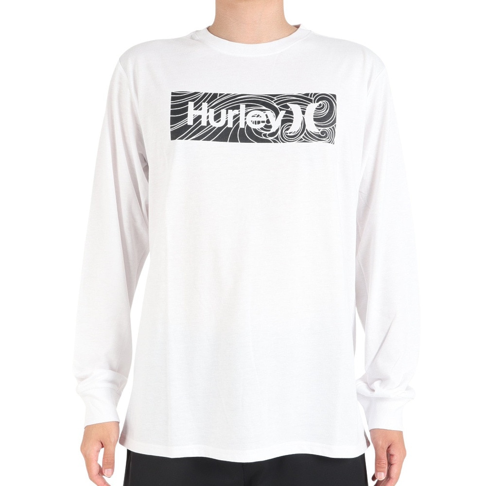 ハーレー（HURLEY）（メンズ）VORTEX BOX ロゴ 長袖Tシャツ MLS2312011-WHT