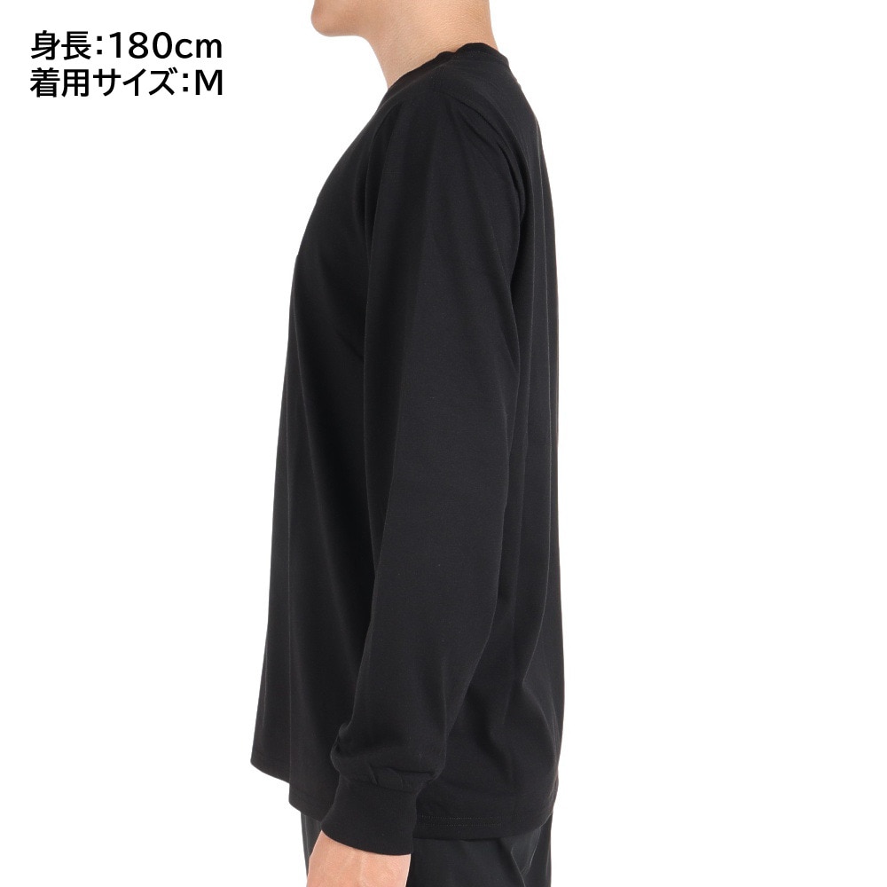 ハーレー（HURLEY）（メンズ）カットソー 長袖 ブラック 黒 SLEEVE LOGO 長袖Tシャツ MLS2312031-BLK