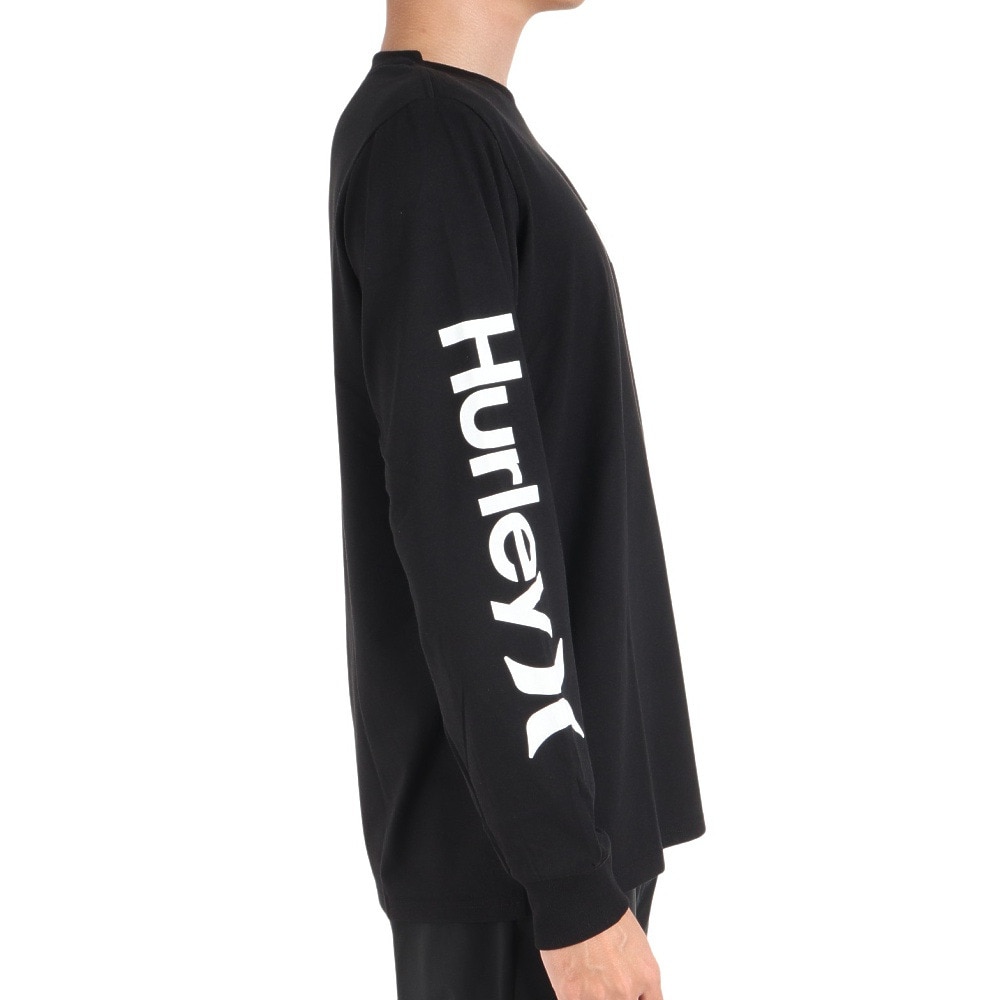 ハーレー（HURLEY）（メンズ）カットソー 長袖 ブラック 黒 SLEEVE LOGO 長袖Tシャツ MLS2312031-BLK
