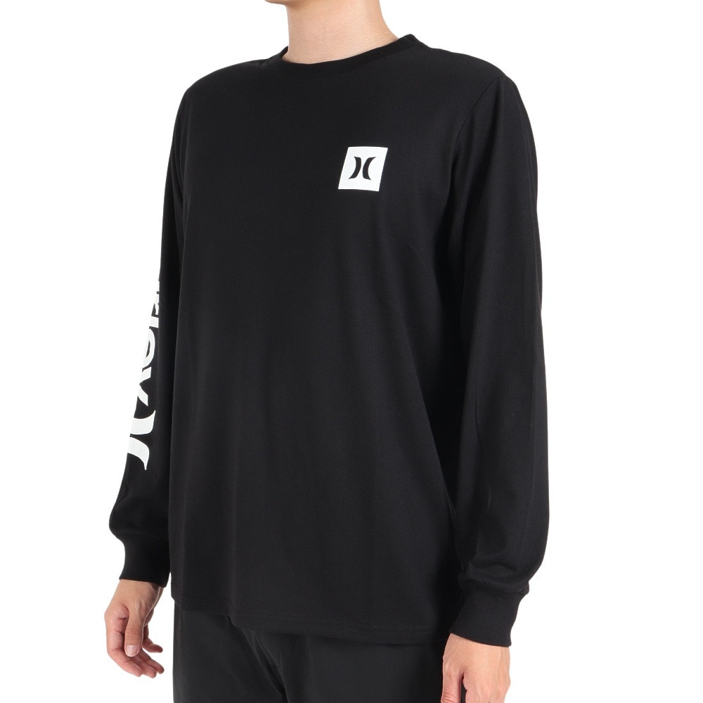 ハーレー（HURLEY）（メンズ）カットソー 長袖 ブラック 黒 SLEEVE LOGO 長袖Tシャツ MLS2312031-BLK