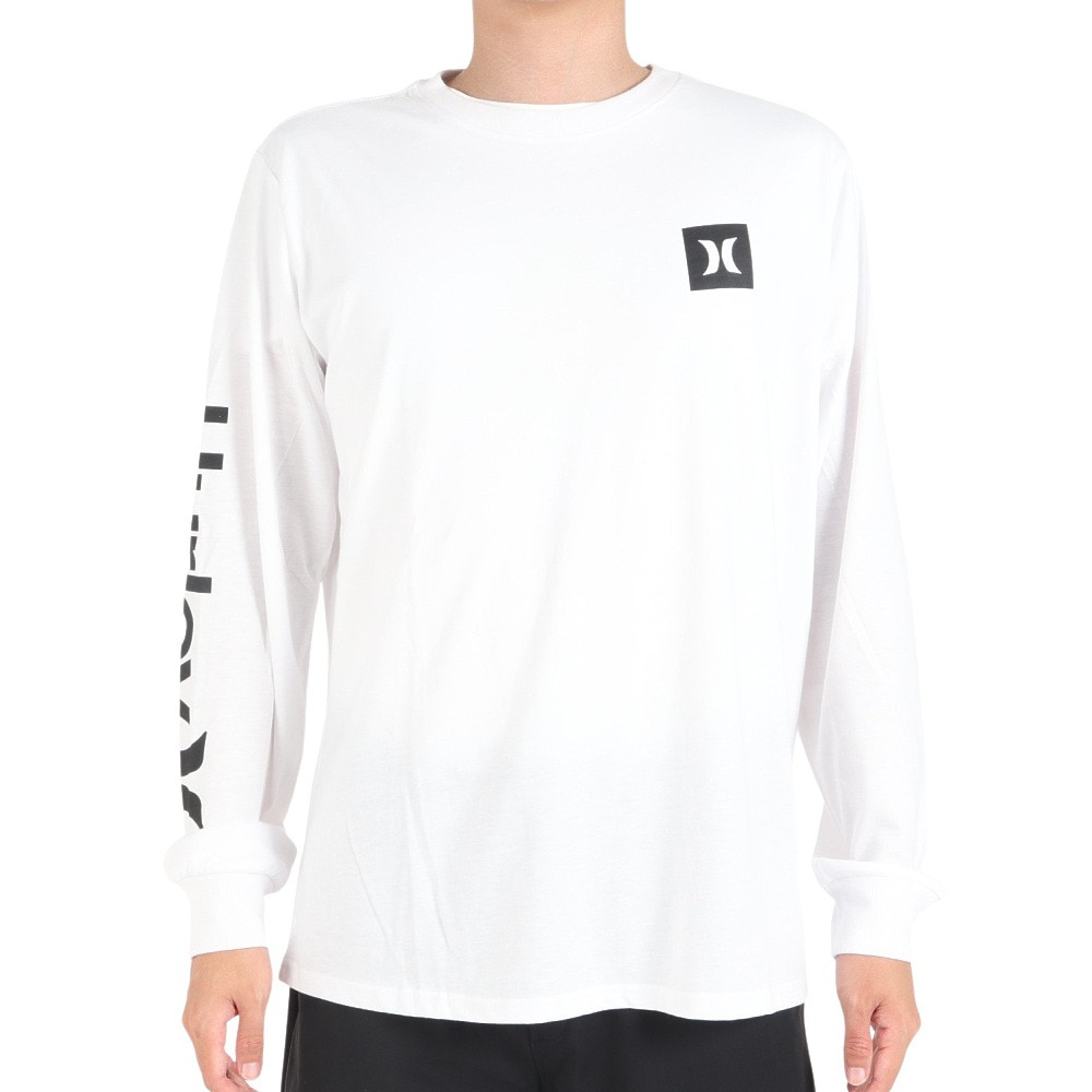 ハーレー（HURLEY）（メンズ）カットソー 長袖 ホワイト 白 SLEEVE LOGO 長袖Tシャツ MLS2312031-WHT
