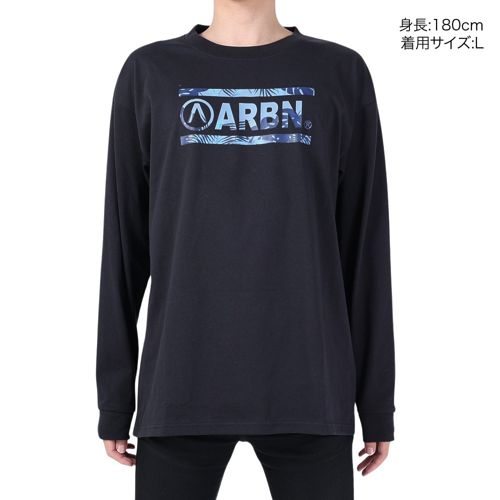 エアボーン（ARBN）（メンズ）長袖コットンTシャツ 01 AB2024SSMAPP091BLK