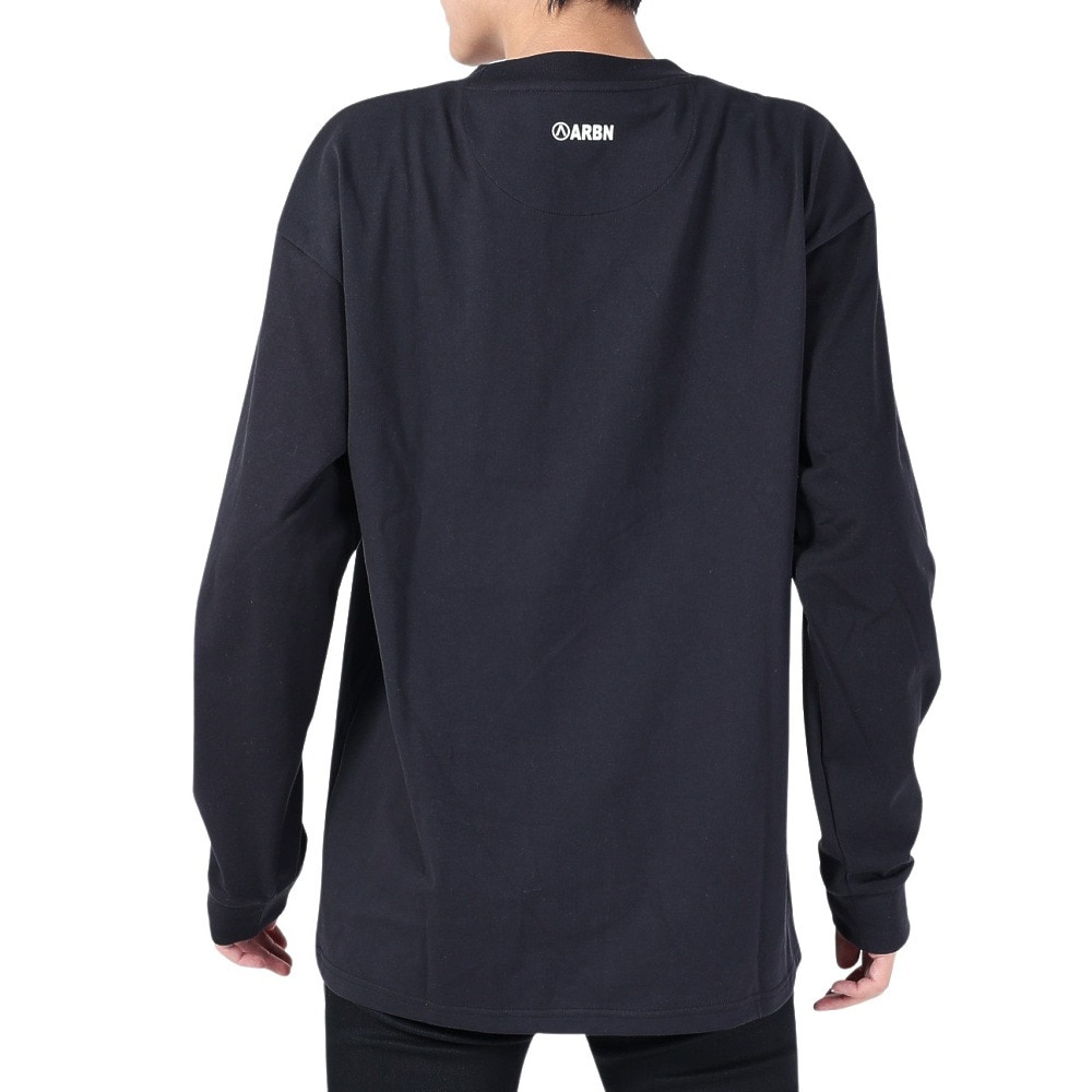 エアボーン（ARBN）（メンズ）長袖コットンTシャツ 01 AB2024SSMAPP091BLK