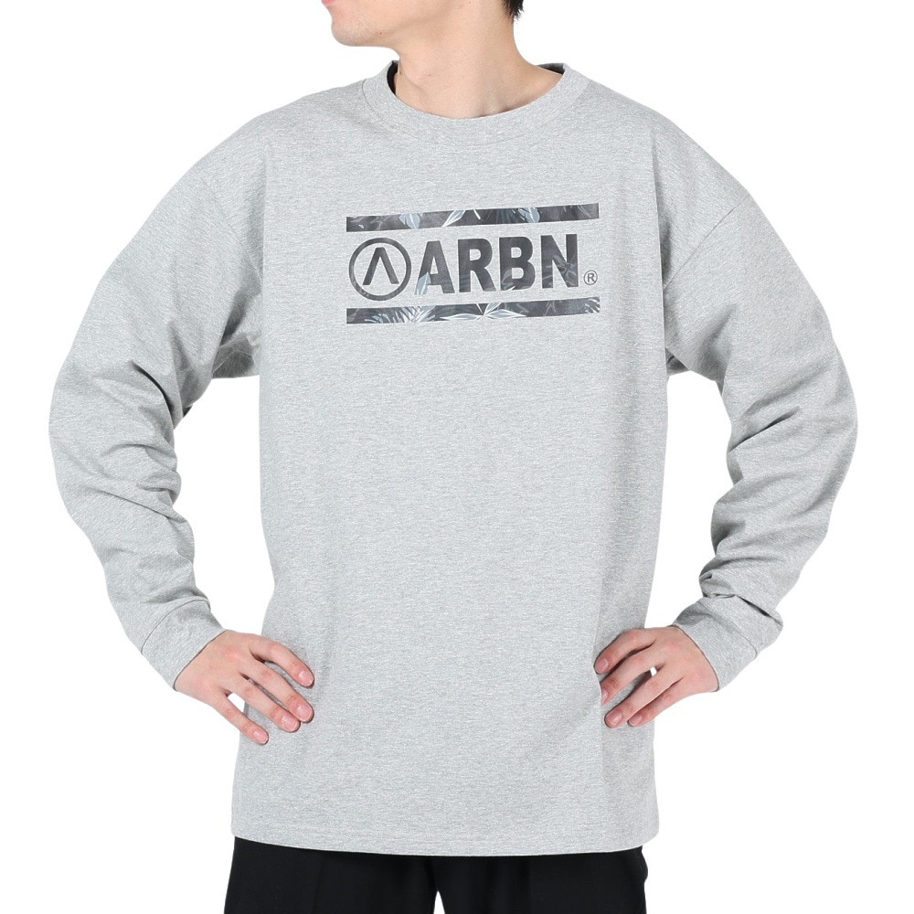 エアボーン（ARBN）（メンズ）長袖コットンTシャツ 01 AB2024SSMAPP091LGRY
