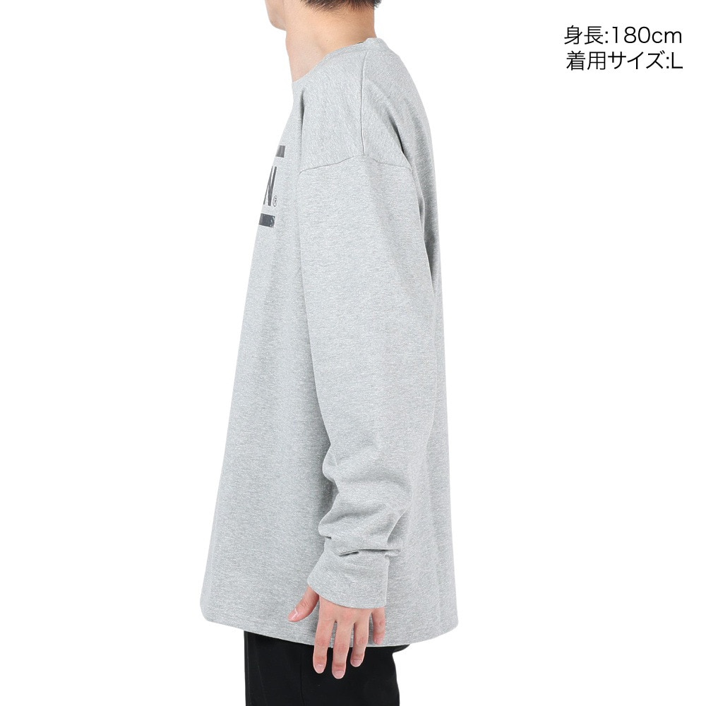 エアボーン（ARBN）（メンズ）長袖コットンTシャツ 01 AB2024SSMAPP091LGRY