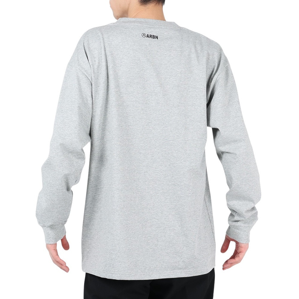 エアボーン（ARBN）（メンズ）長袖コットンTシャツ 01 AB2024SSMAPP091LGRY
