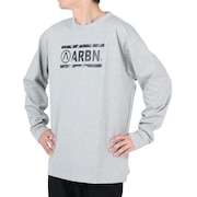 エアボーン（ARBN）（メンズ）長袖コットンTシャツ 01 AB2024SSMAPP091LGRY