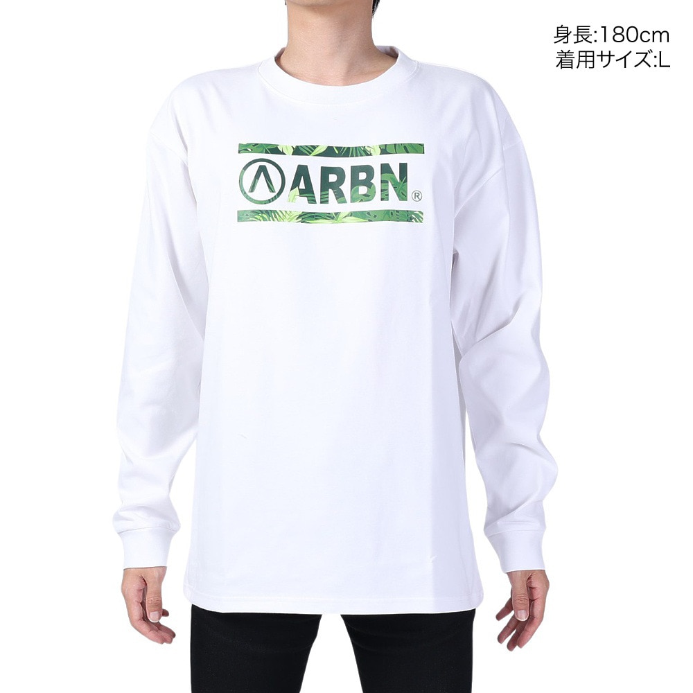 エアボーン（ARBN）（メンズ）長袖コットンTシャツ 01 AB2024SSMAPP091WHT