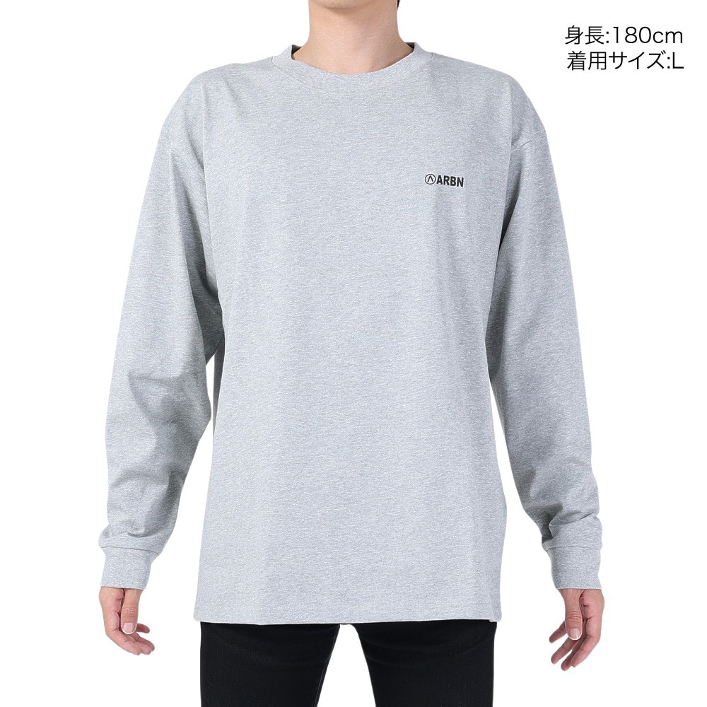 エアボーン（ARBN）（メンズ）長袖コットンTシャツ 02 AB2024SSMAPP092LGRY