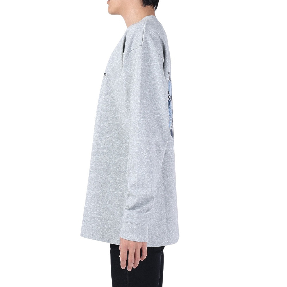 エアボーン（ARBN）（メンズ）長袖コットンTシャツ 02 AB2024SSMAPP092LGRY