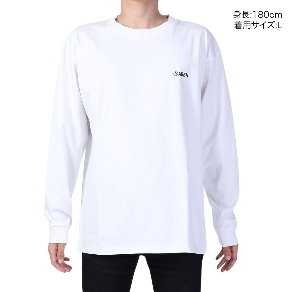 エアボーン（ARBN）（メンズ）長袖コットンTシャツ 02 AB2024SSMAPP092WHT