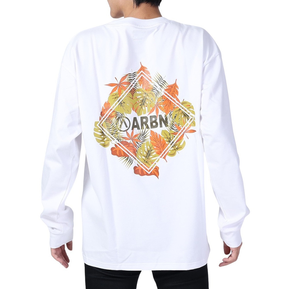 エアボーン（ARBN）（メンズ）長袖コットンTシャツ 02 AB2024SSMAPP092WHT