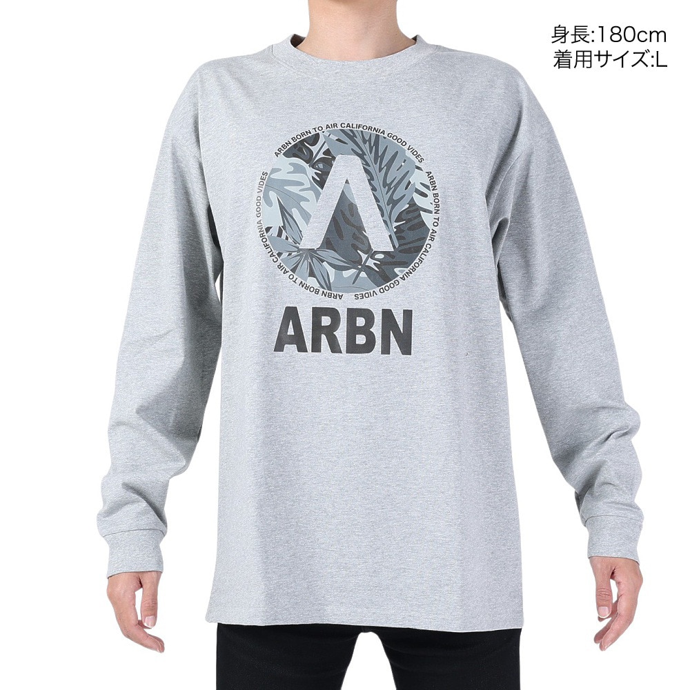 エアボーン（ARBN）（メンズ）長袖コットンTシャツ 03 AB2024SSMAPP093LGRY