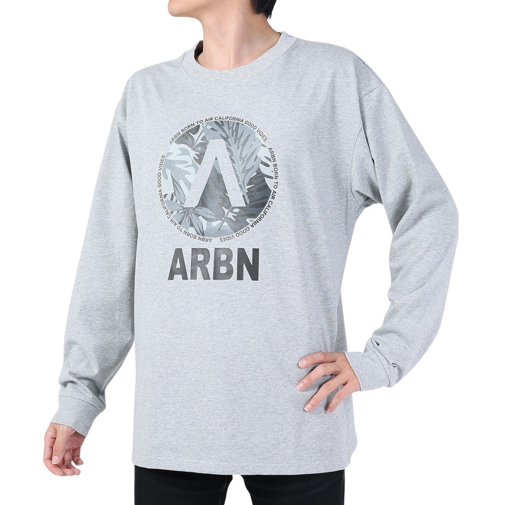 エアボーン（ARBN）（メンズ）長袖コットンTシャツ 03 AB2024SSMAPP093LGRY