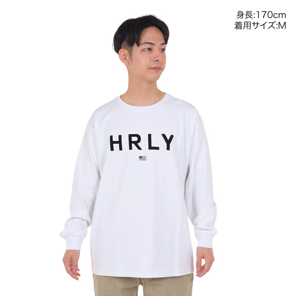 ハーレー（HURLEY）（メンズ）オーバーサイズ ブランドロゴ 長袖Tシャツ 23MLS2200001-WHT