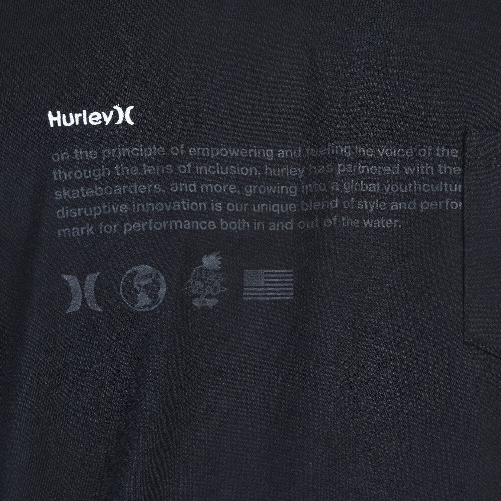 ハーレー（HURLEY）（メンズ）OAO ポケット付き 長袖Tシャツ MLS2200004-BLK