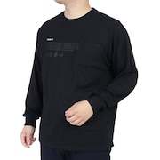 (メンズ)OAO ポケット付き 長袖Tシャツ MLS2200004-BLK