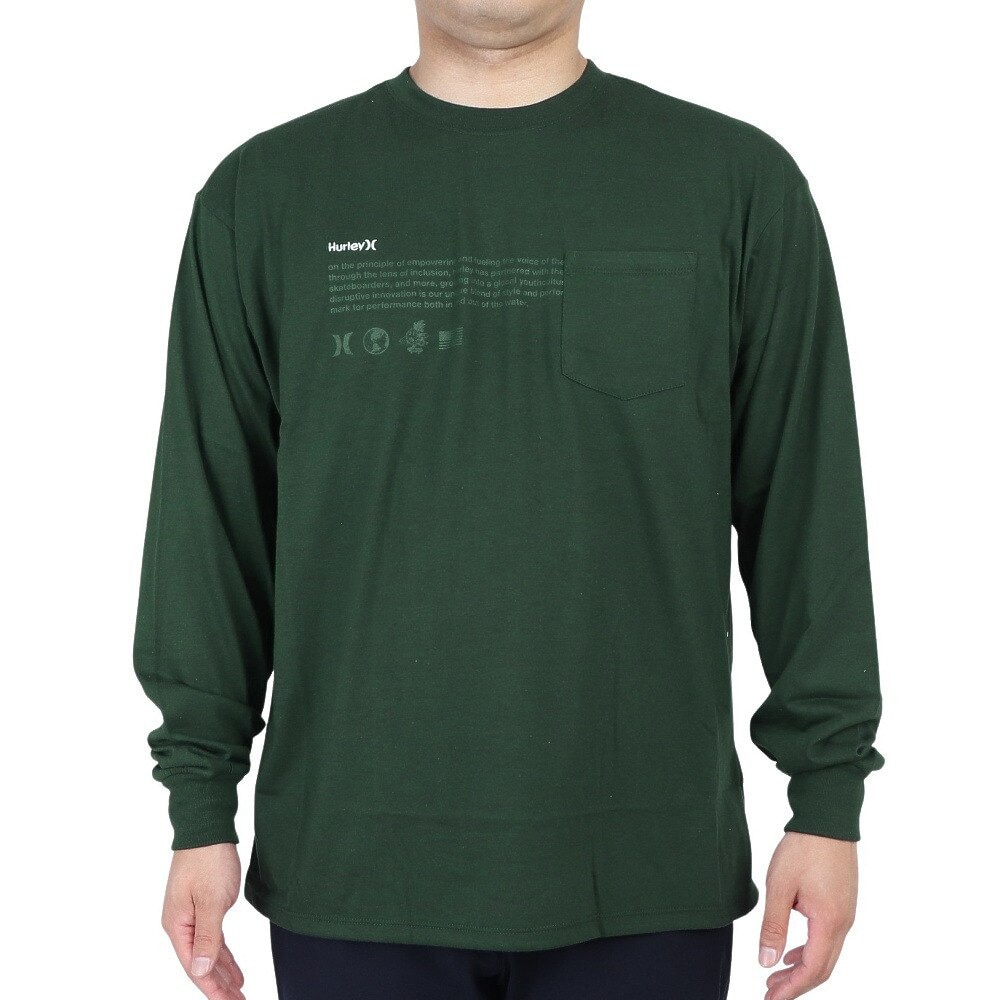 ハーレー（HURLEY）（メンズ）ONE AND ONLY ポケット 長袖Tシャツ MLS2200004-DFR