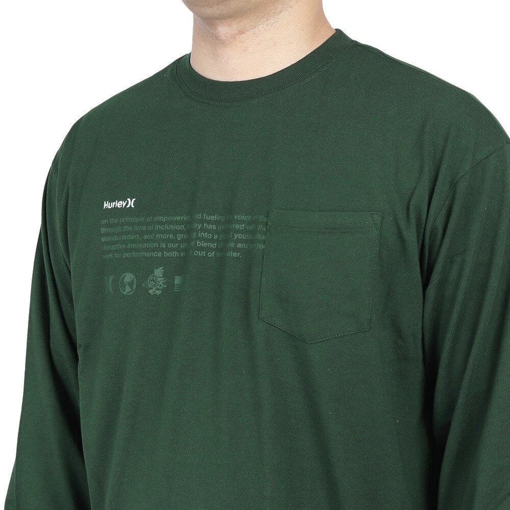 ハーレー（HURLEY）（メンズ）ONE AND ONLY ポケット 長袖Tシャツ MLS2200004-DFR