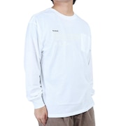 (メンズ)OAO ポケット付き 長袖Tシャツ MLS2200004-WHT