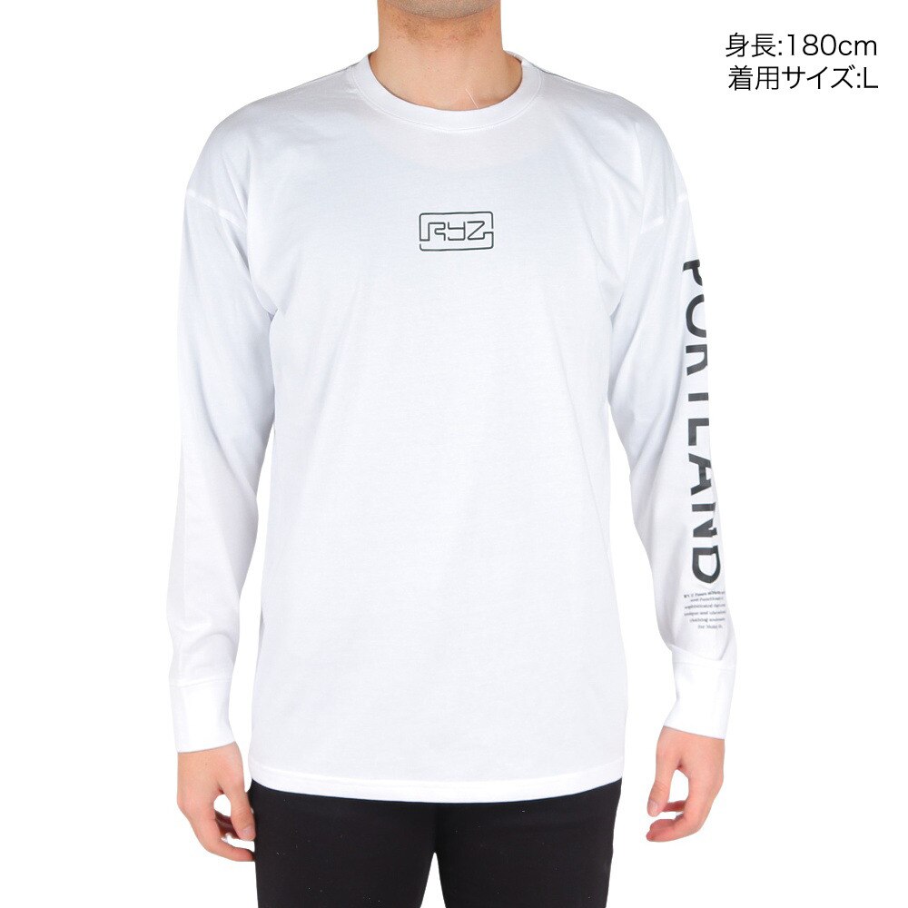 ライズ（RYZ）（メンズ）長袖Tシャツ RZ10CD24SS0012 WHT