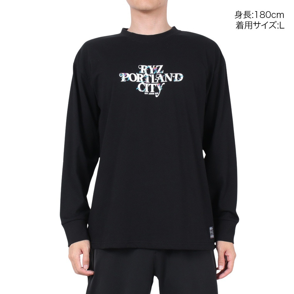 ライズ（RYZ）（メンズ）バタフライ ロングスリーブTシャツ RZ10CD24FW0013 BLK